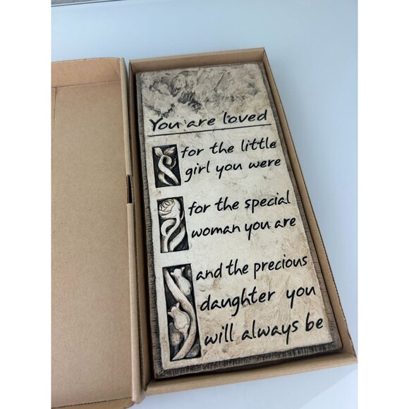 RK Productions Harmony Plaque You are Loved Daughter Gift Cast Stone Wall Art - Picture 14 of 14